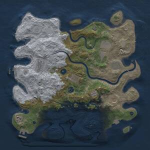 Thumbnail Rust Map: Procedural Map, Size: 3800, Seed: 12, 14 Monuments
