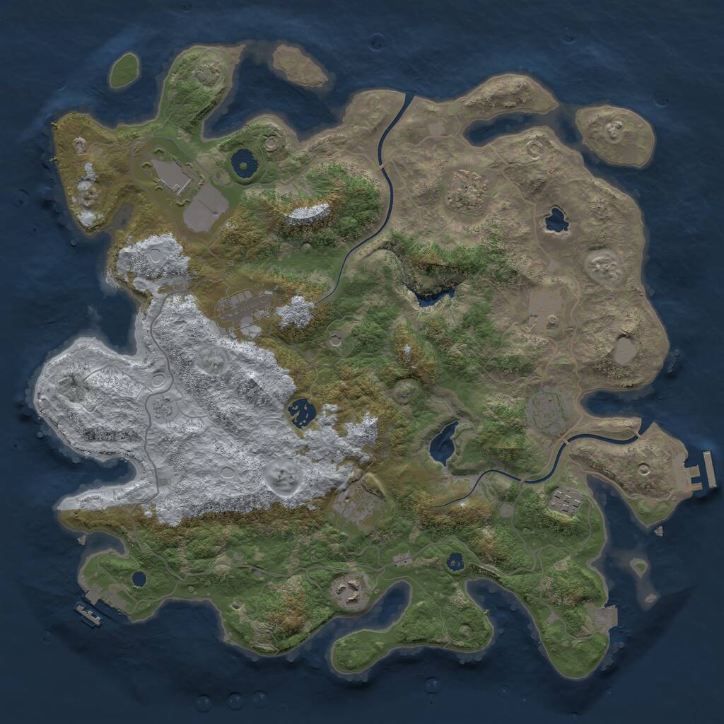 Rust Map: Procedural Map, Size: 4000, Seed: 1773630117, 15 Monuments