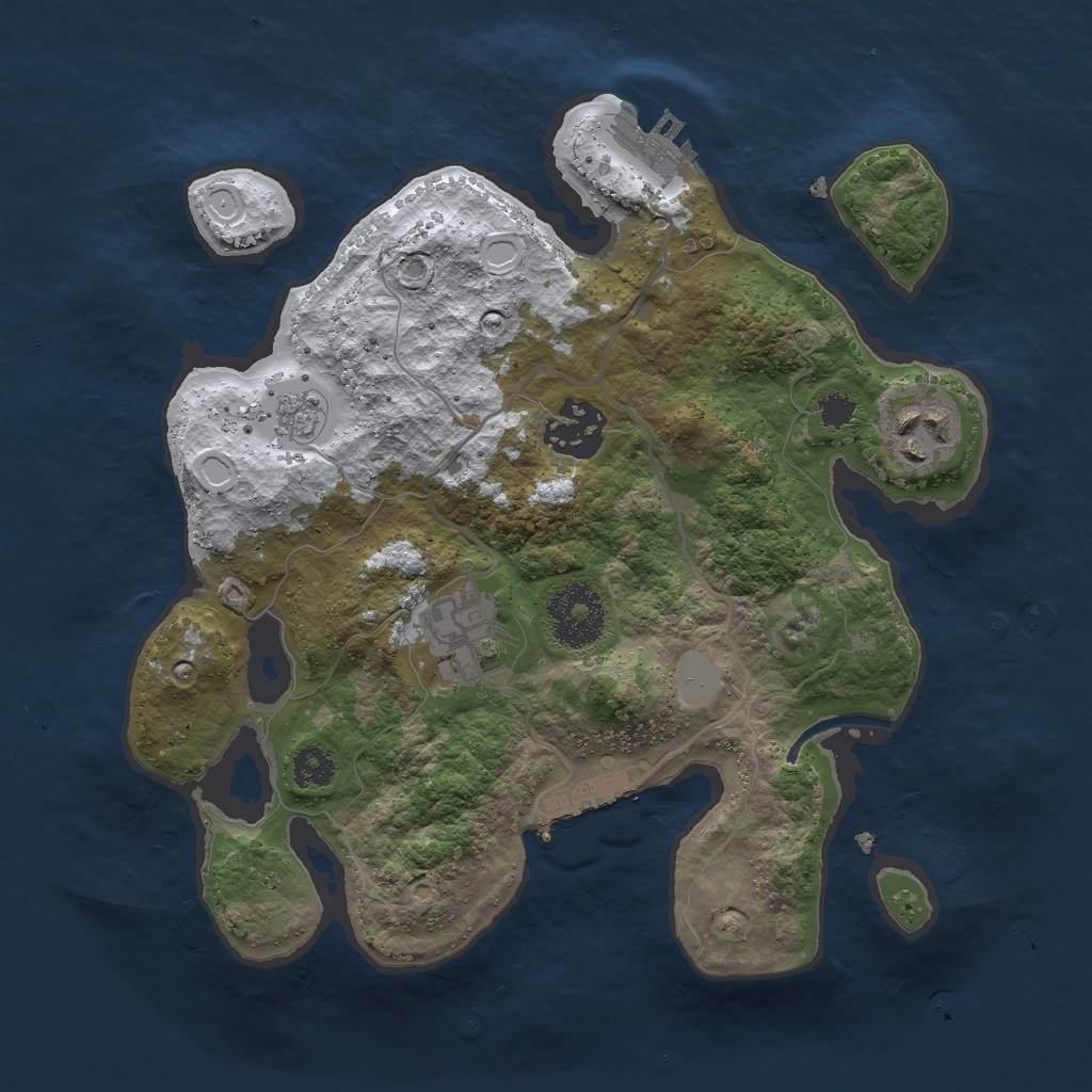 Rust Map: Procedural Map, Size: 2699, Seed: 20001, 11 Monuments