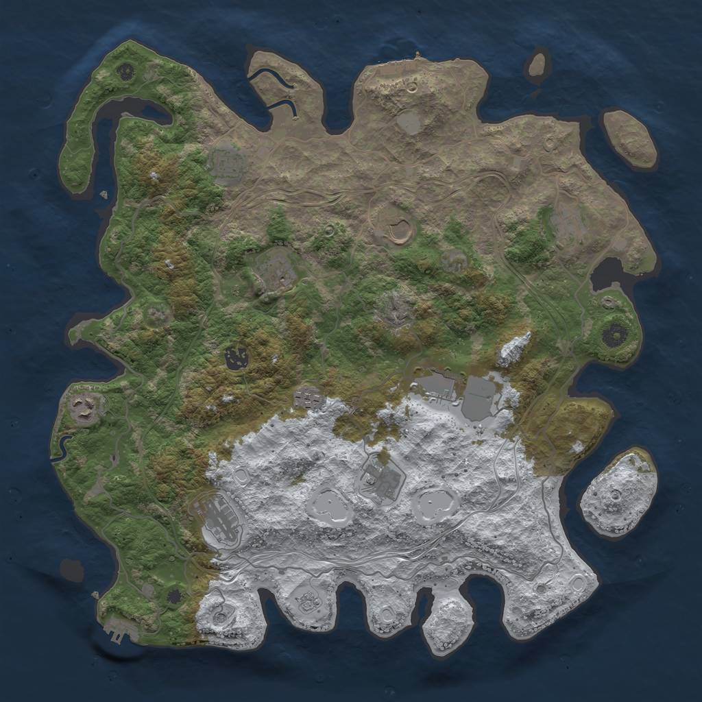 Rust Map: Procedural Map, Size: 4275, Seed: 6651286, 19 Monuments