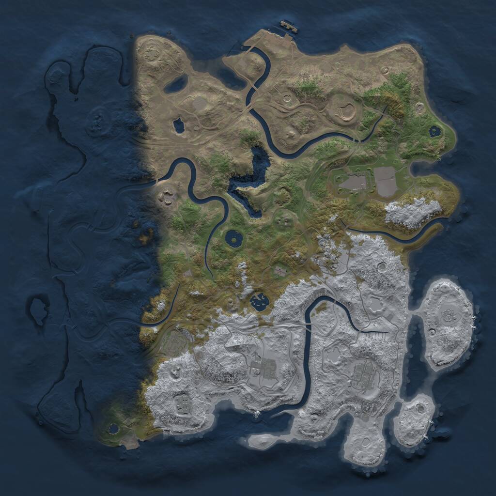 Rust Map: Procedural Map, Size: 4250, Seed: 1801239973, 15 Monuments