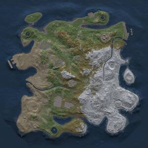 Thumbnail Rust Map: Procedural Map, Size: 3500, Seed: 2132009731, 13 Monuments