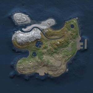 Thumbnail Rust Map: Procedural Map, Size: 2000, Seed: 648252, 3 Monuments