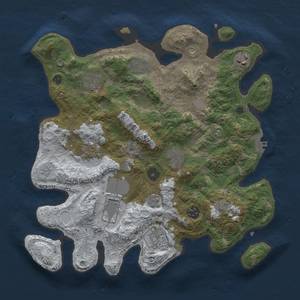 Thumbnail Rust Map: Procedural Map, Size: 3500, Seed: 1596823956, 17 Monuments