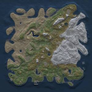 Thumbnail Rust Map: Procedural Map, Size: 4800, Seed: 25, 17 Monuments