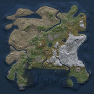 Thumbnail Rust Map: Procedural Map, Size: 3850, Seed: 418608668, 16 Monuments