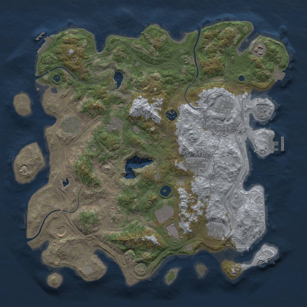 Rust Map: Procedural Map, Size: 4250, Seed: 863, 17 Monuments