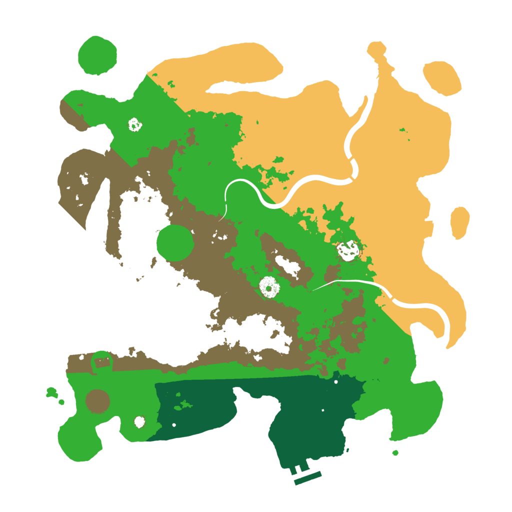 Biome Rust Map: Procedural Map, Size: 3700, Seed: 827
