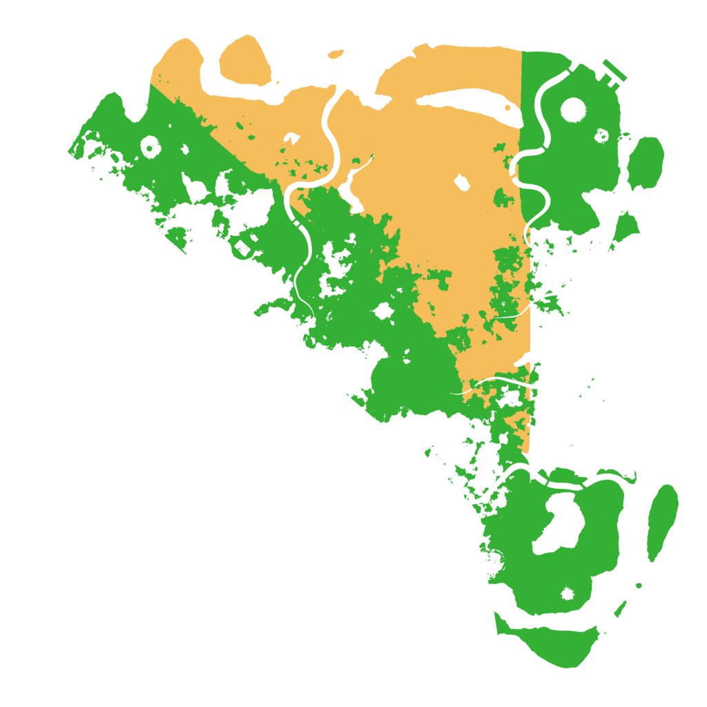 Biome Rust Map: Procedural Map, Size: 5000, Seed: 491729