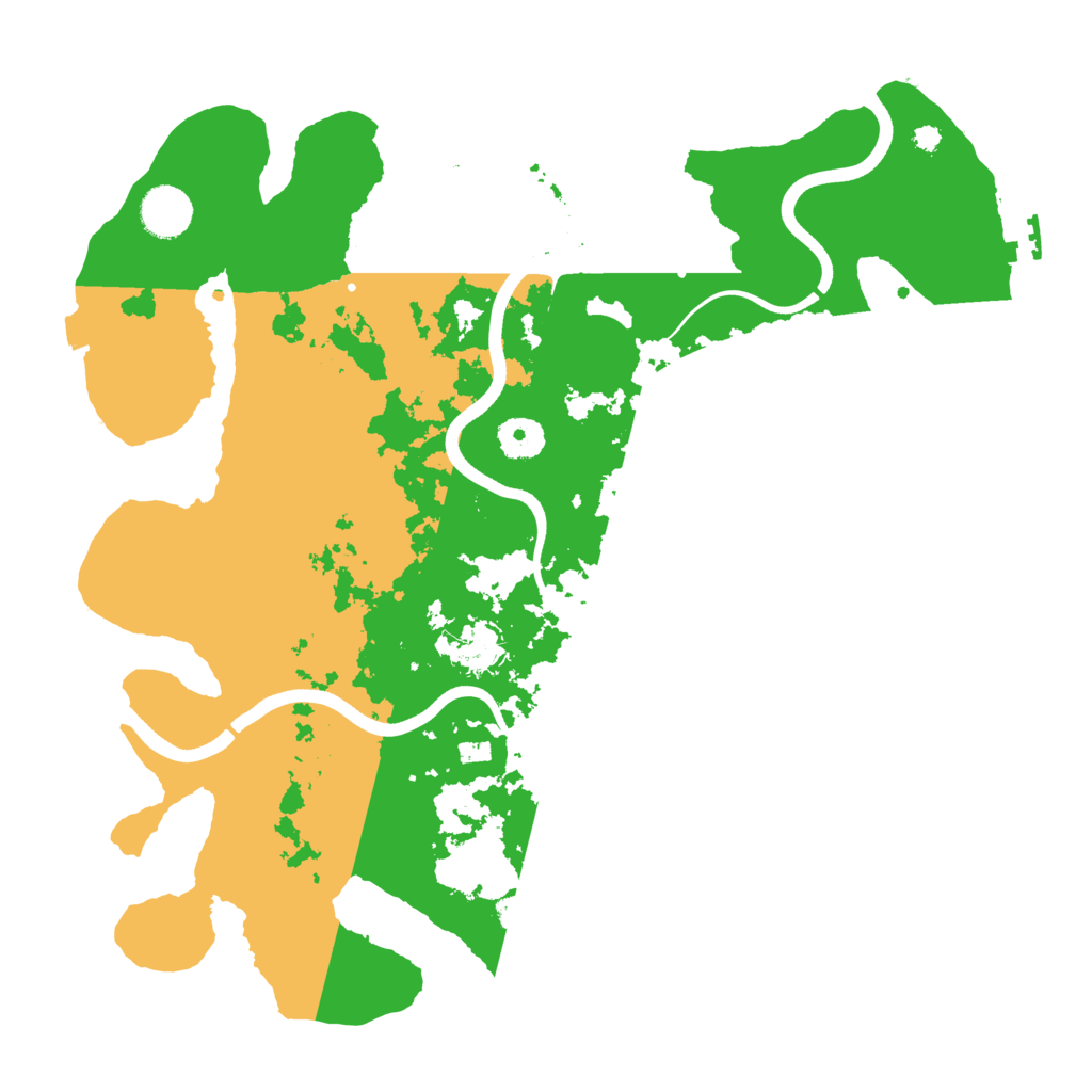 Biome Rust Map: Procedural Map, Size: 3700, Seed: 576381176