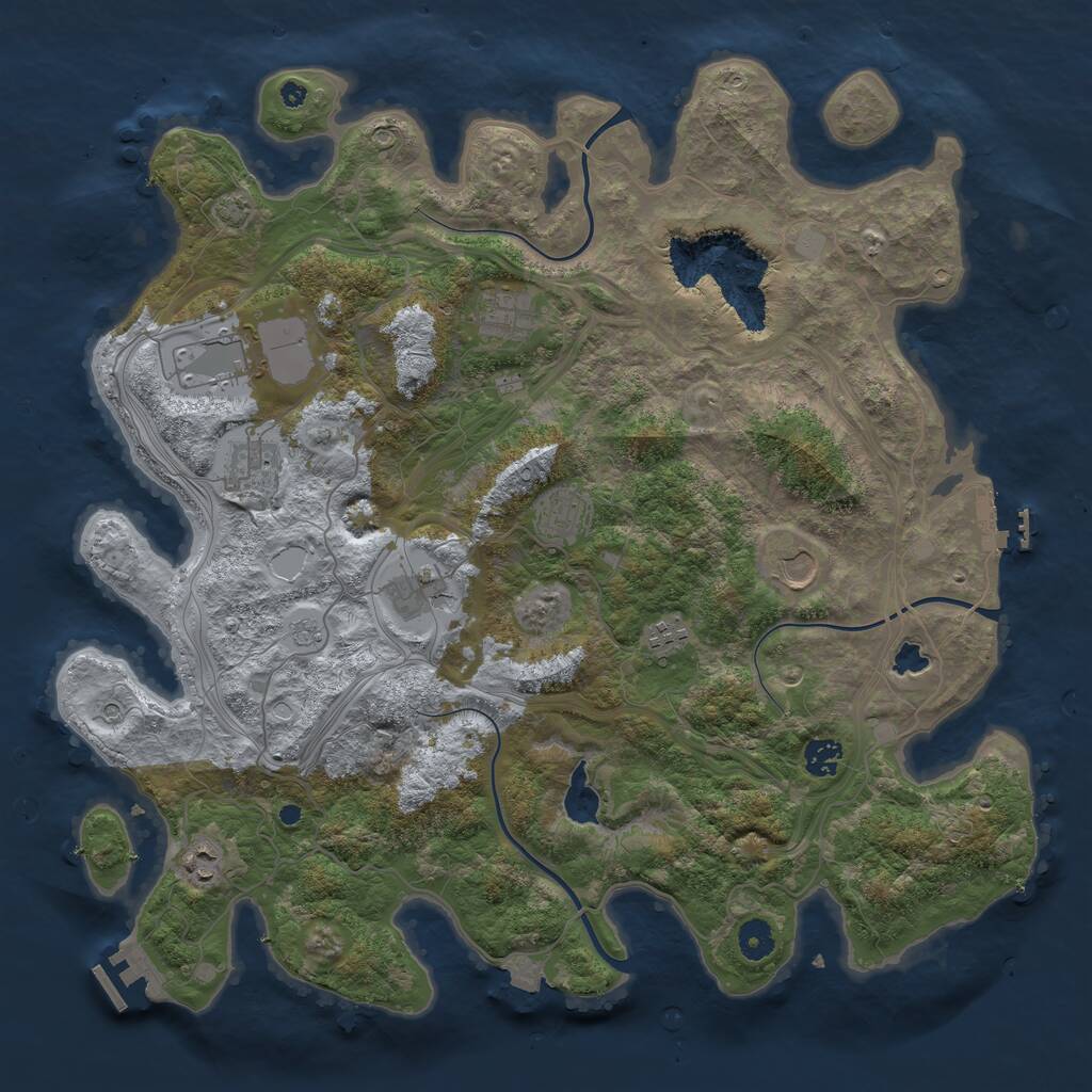 Rust Map: Procedural Map, Size: 4250, Seed: 1758990058, 15 Monuments