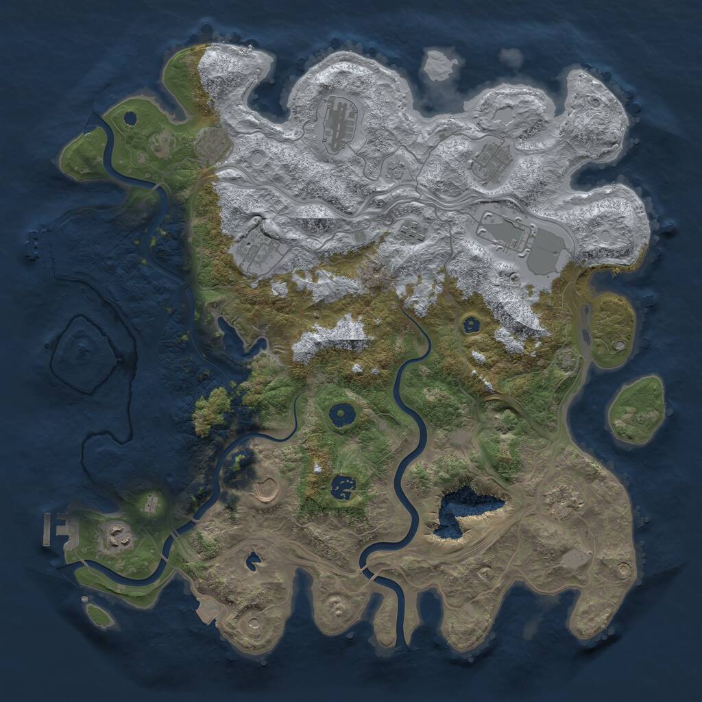 Rust Map: Procedural Map, Size: 4250, Seed: 9846773, 16 Monuments