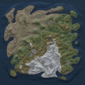 Thumbnail Rust Map: Procedural Map, Size: 4600, Seed: 14927, 19 Monuments