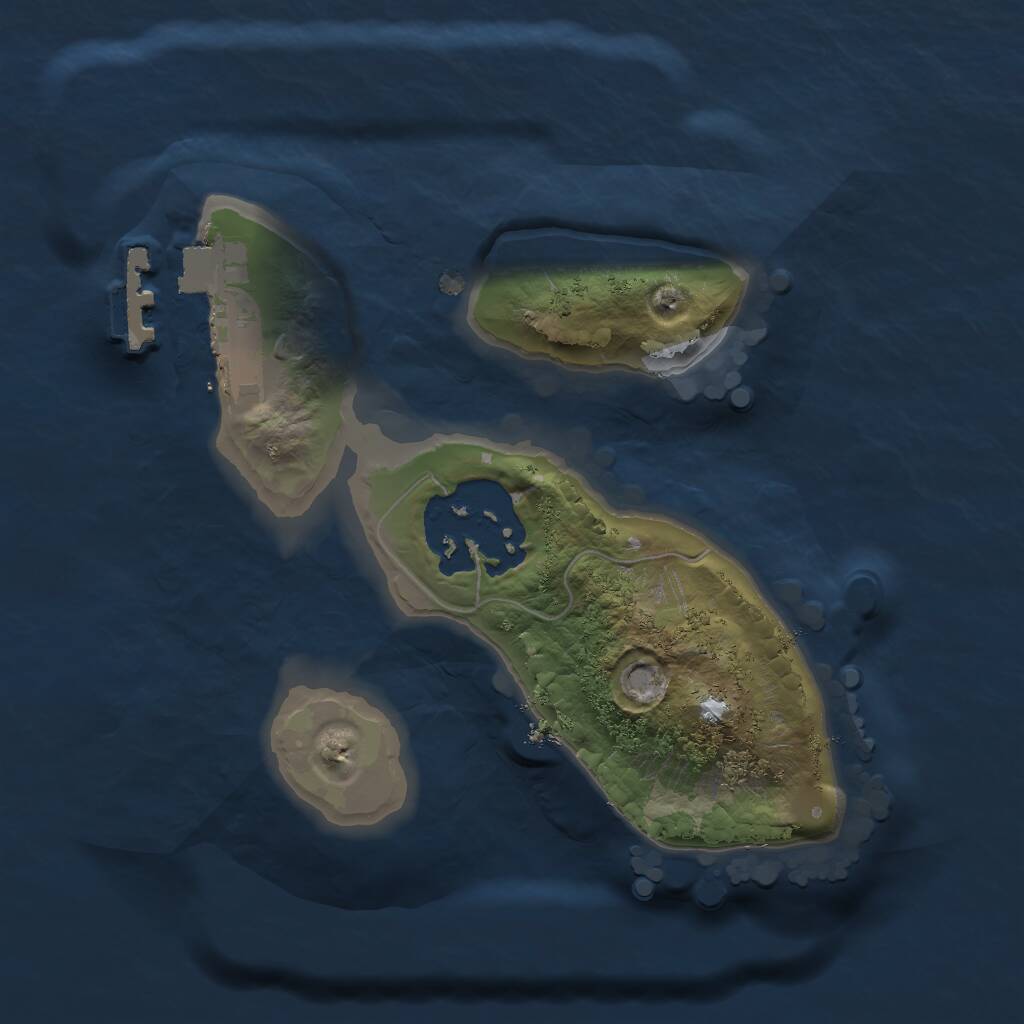 Rust Map: Procedural Map, Size: 1550, Seed: 32142, 3 Monuments