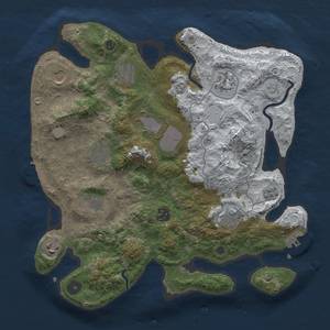 Thumbnail Rust Map: Procedural Map, Size: 3500, Seed: 111103, 19 Monuments