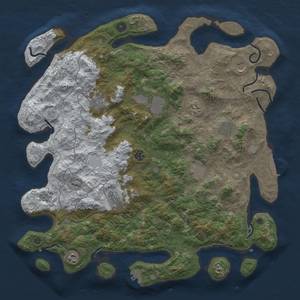 Thumbnail Rust Map: Procedural Map, Size: 4500, Seed: 392062561, 19 Monuments