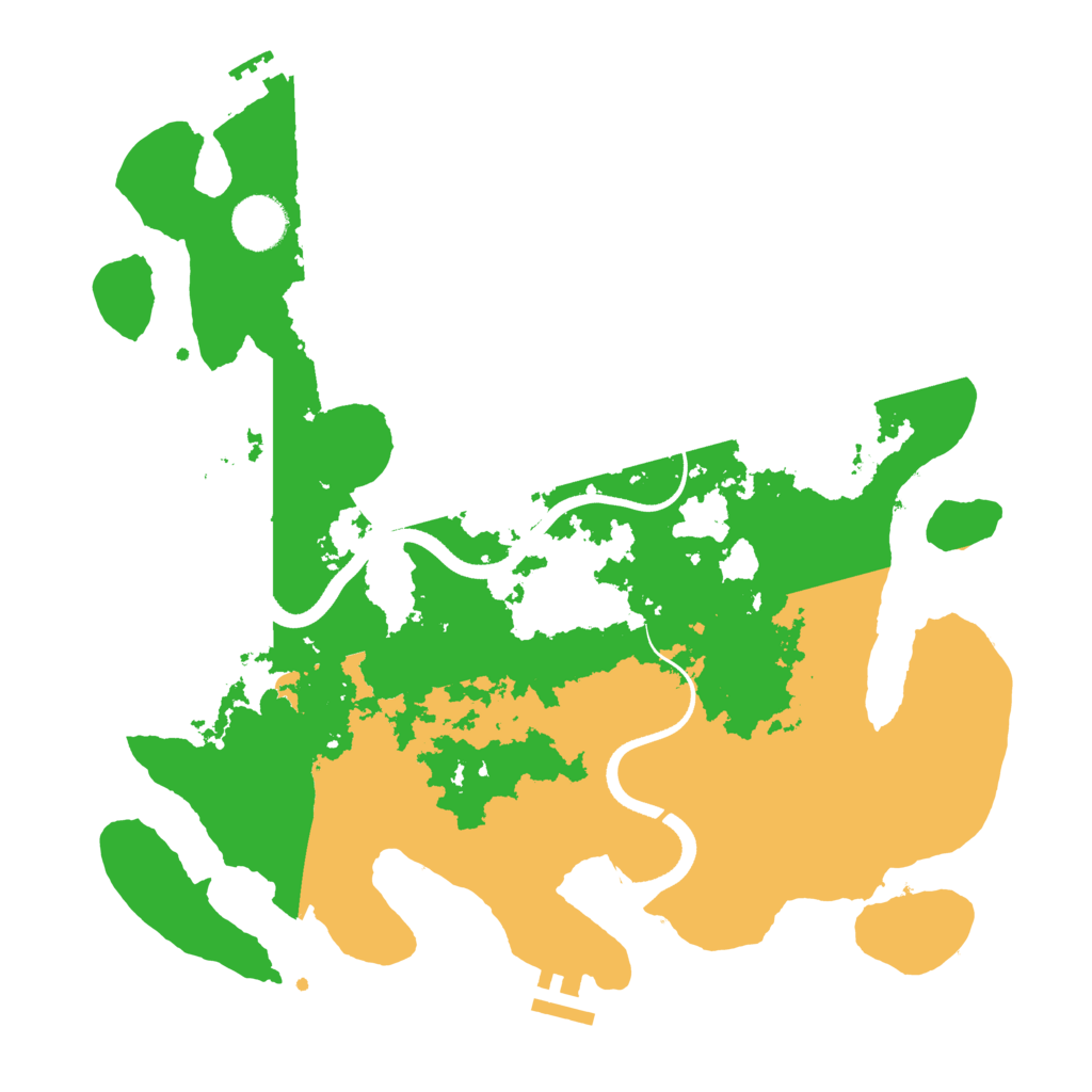 Biome Rust Map: Procedural Map, Size: 3500, Seed: 8491