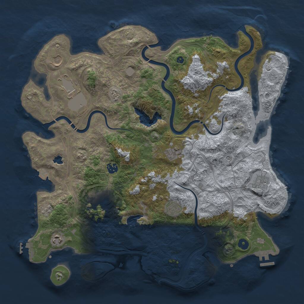 Rust Map: Procedural Map, Size: 4250, Seed: 1380688152, 15 Monuments