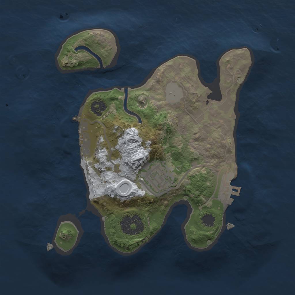 Rust Map: Procedural Map, Size: 2000, Seed: 76, 8 Monuments