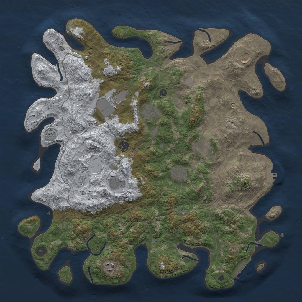 Rust Map: Procedural Map, Size: 4250, Seed: 200, 18 Monuments