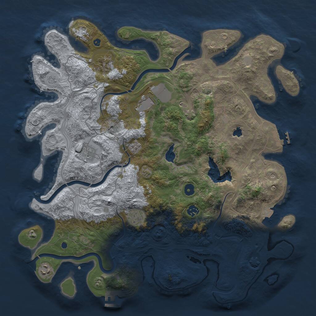 Rust Map: Procedural Map, Size: 4250, Seed: 200, 13 Monuments