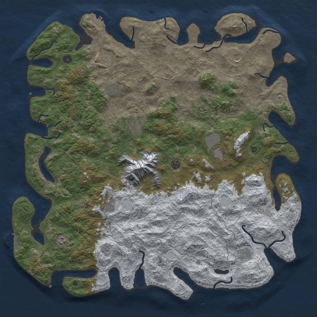 Rust Map: Procedural Map, Size: 5500, Seed: 88332522, 20 Monuments