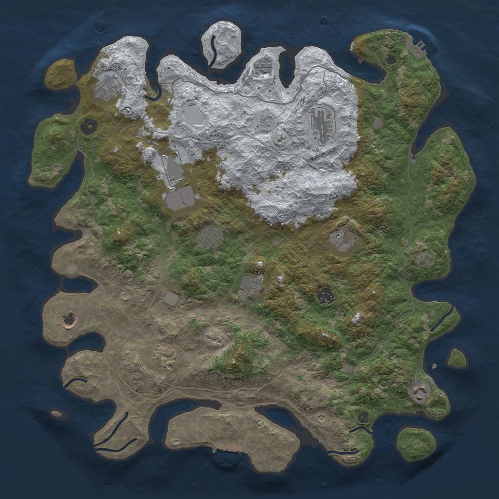Rust Map: Procedural Map, Size: 4520, Seed: 6011970, 20 Monuments