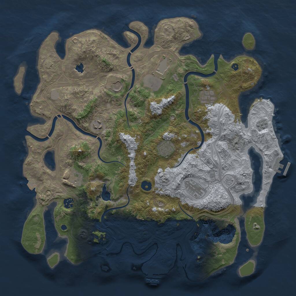 Rust Map: Procedural Map, Size: 4250, Seed: 267769794, 15 Monuments