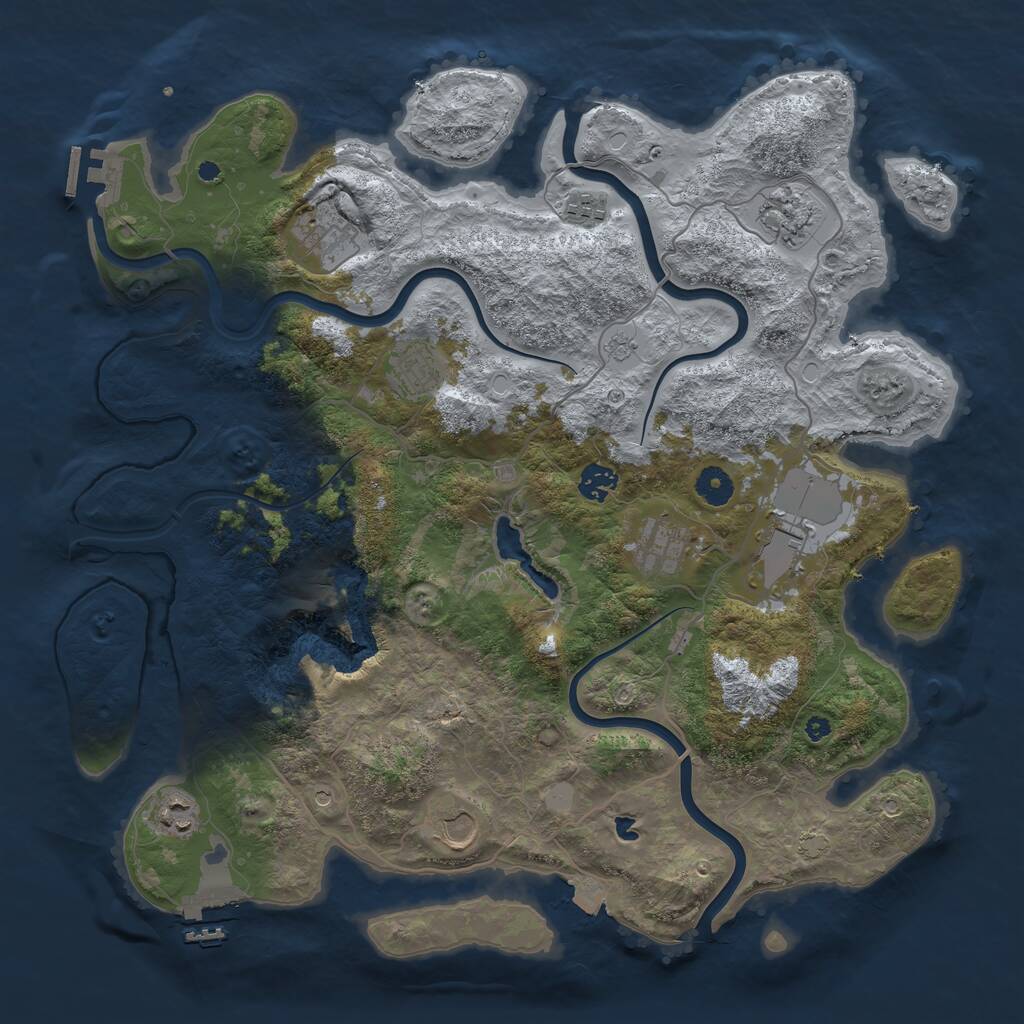 Rust Map: Procedural Map, Size: 4100, Seed: 47000, 15 Monuments