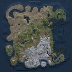 Thumbnail Rust Map: Procedural Map, Size: 4000, Seed: 2304480, 15 Monuments