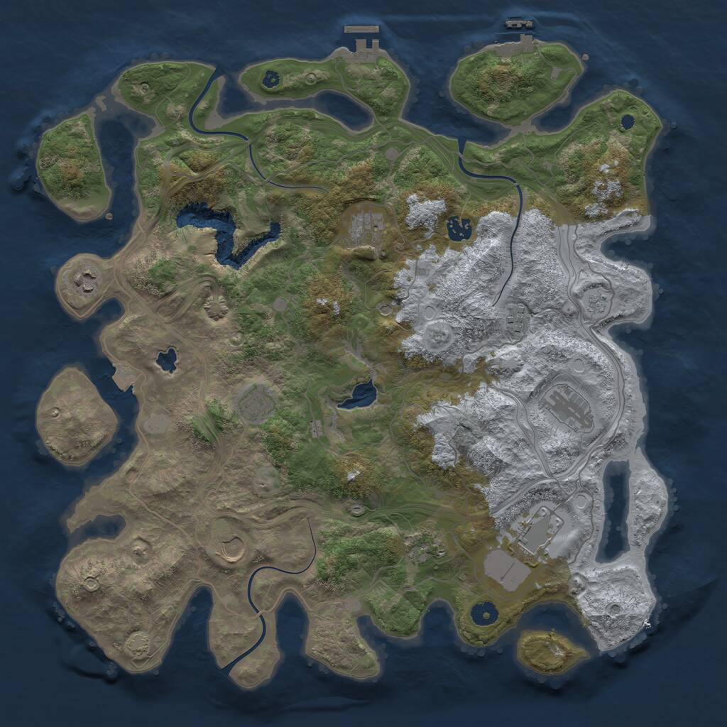 Rust Map: Procedural Map, Size: 4250, Seed: 685714, 15 Monuments