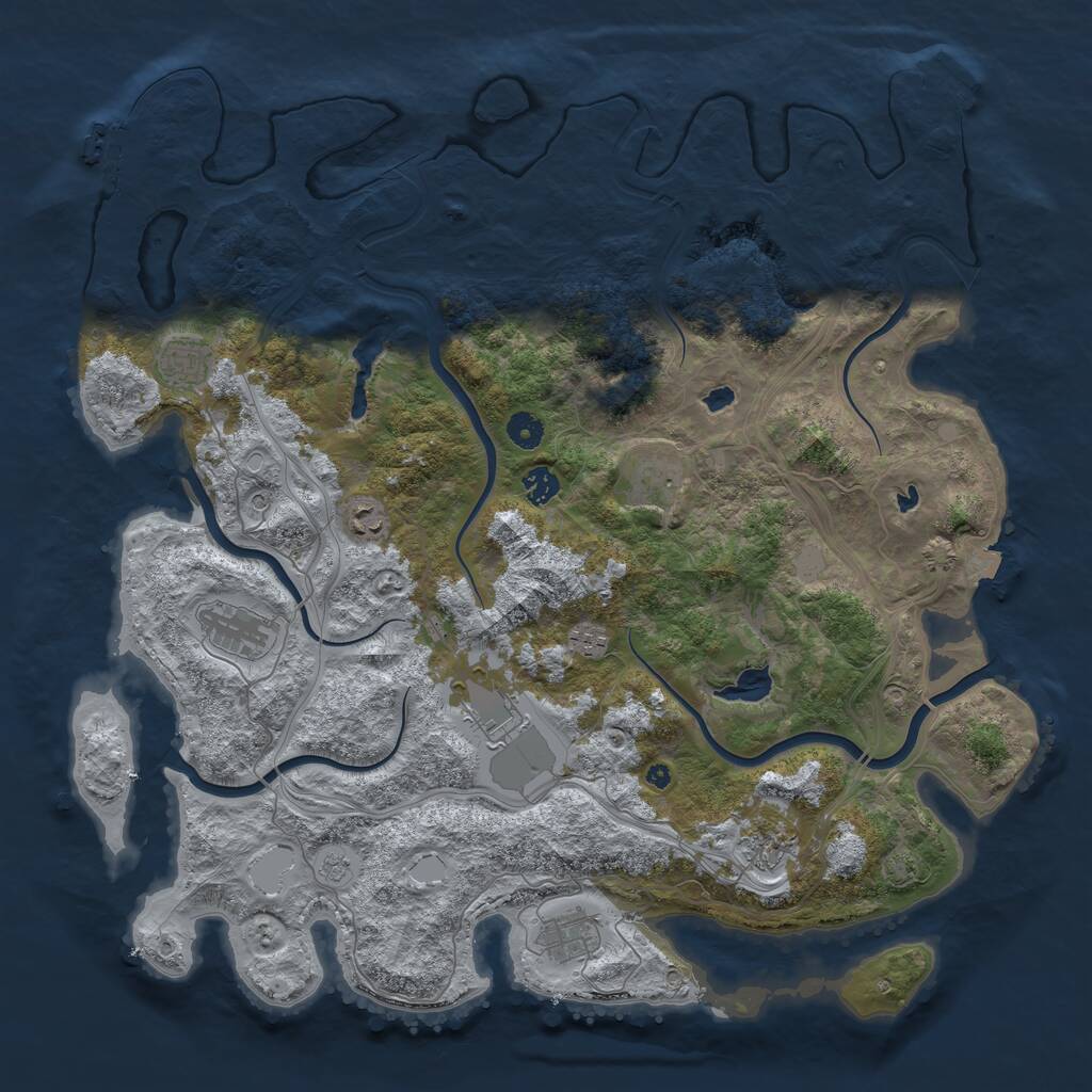 Rust Map: Procedural Map, Size: 4500, Seed: 457109163, 15 Monuments