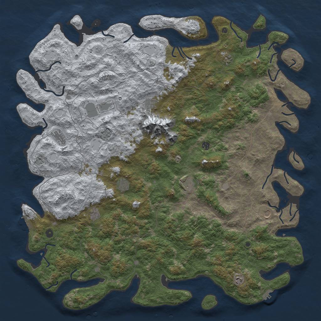 Rust Map: Procedural Map, Size: 6000, Seed: 2549654, 20 Monuments