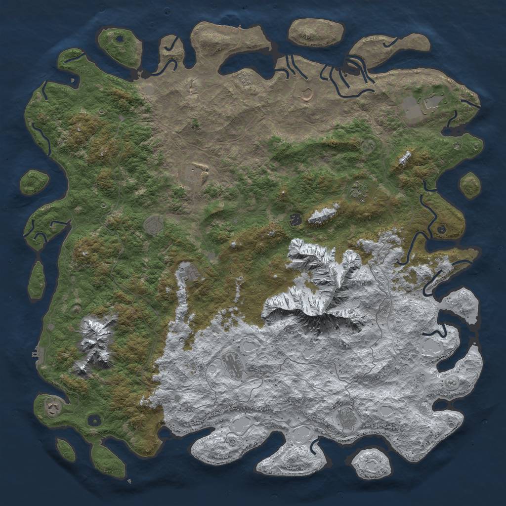 Rust Map: Procedural Map, Size: 6000, Seed: 89438942, 20 Monuments