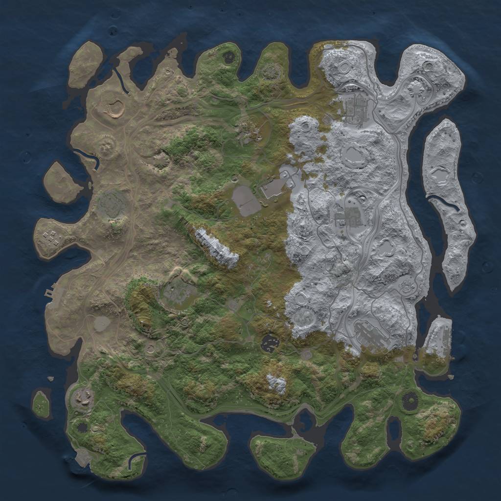 Rust Map: Procedural Map, Size: 4250, Seed: 9042022, 19 Monuments