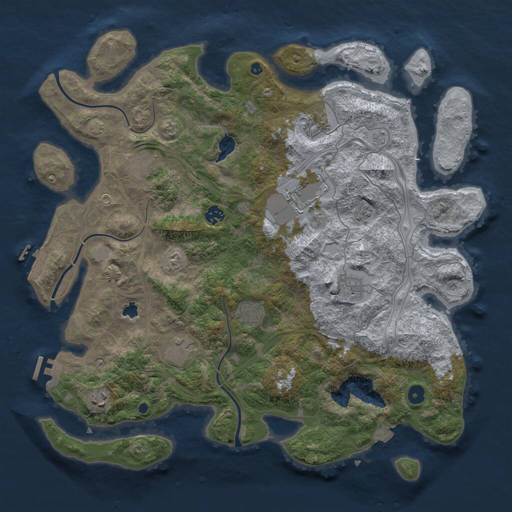 Rust Map: Procedural Map, Size: 4250, Seed: 568115, 15 Monuments