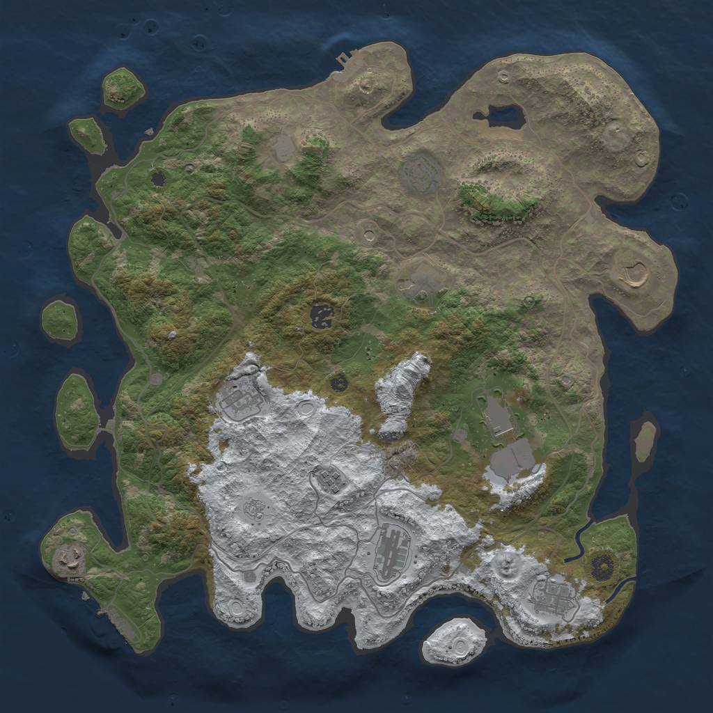 Rust Map: Procedural Map, Size: 4250, Seed: 1664468340, 19 Monuments