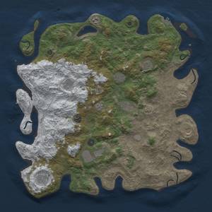 Thumbnail Rust Map: Procedural Map, Size: 4500, Seed: 164, 20 Monuments