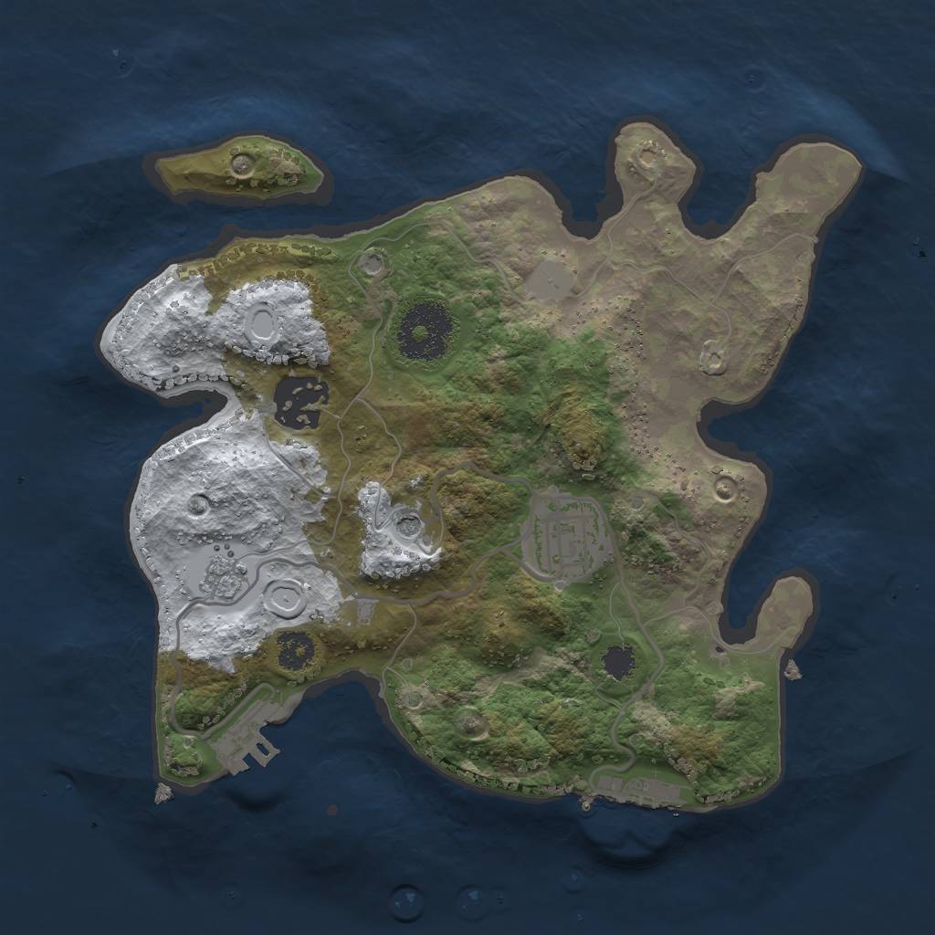 Rust Map: Procedural Map, Size: 2475, Seed: 123456, 11 Monuments