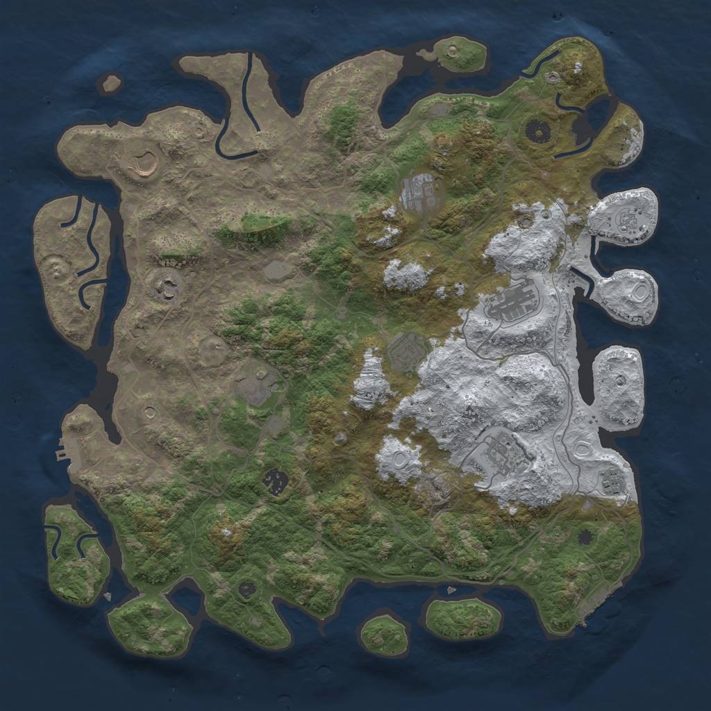 Rust Map: Procedural Map, Size: 4250, Seed: 98, 18 Monuments