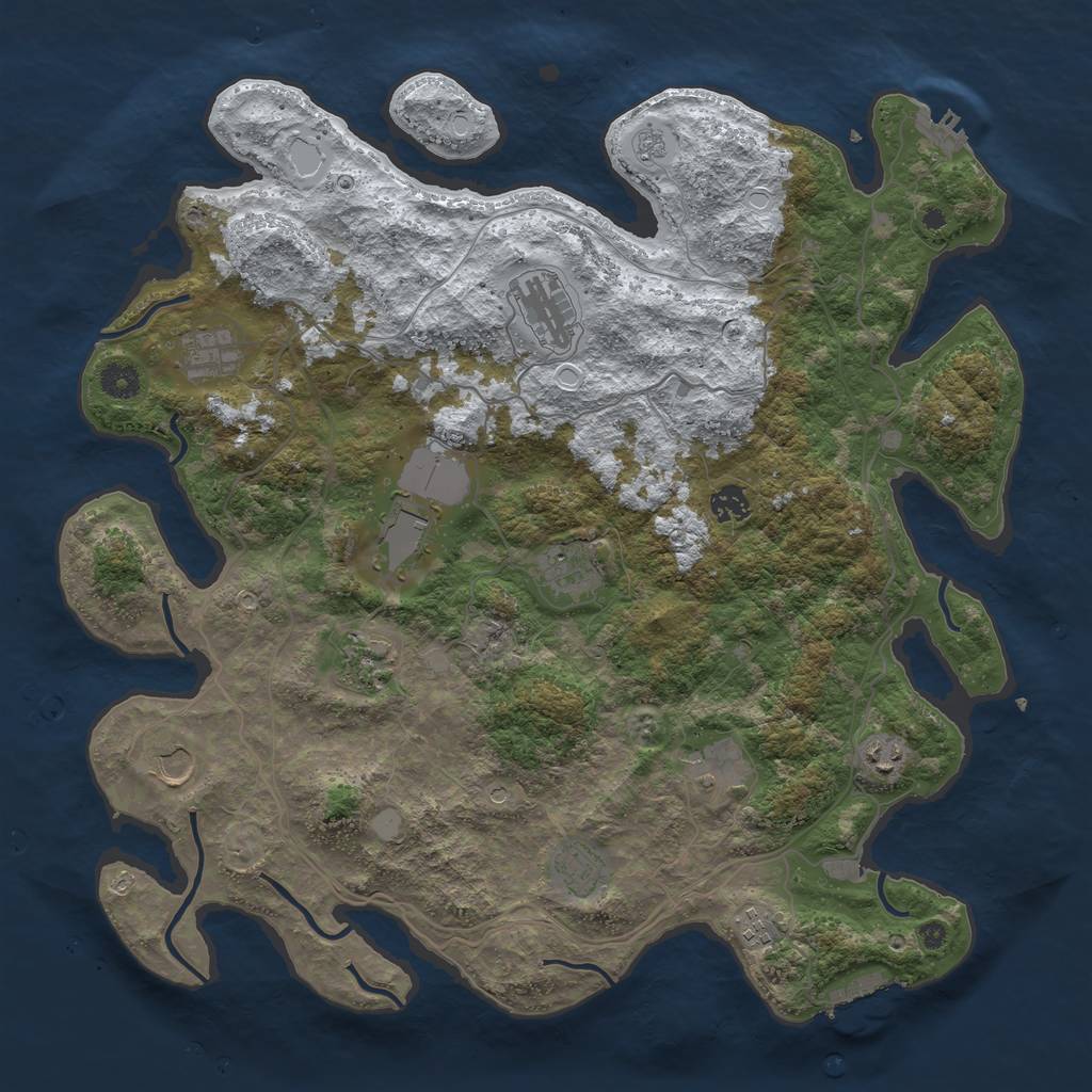 Rust Map: Procedural Map, Size: 4250, Seed: 251103, 20 Monuments