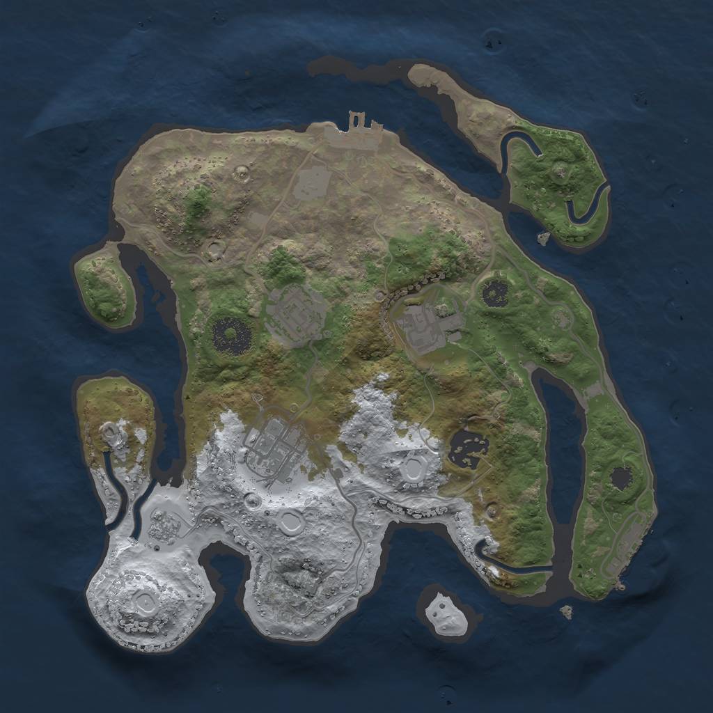 Rust Map: Procedural Map, Size: 2700, Seed: 97430, 12 Monuments