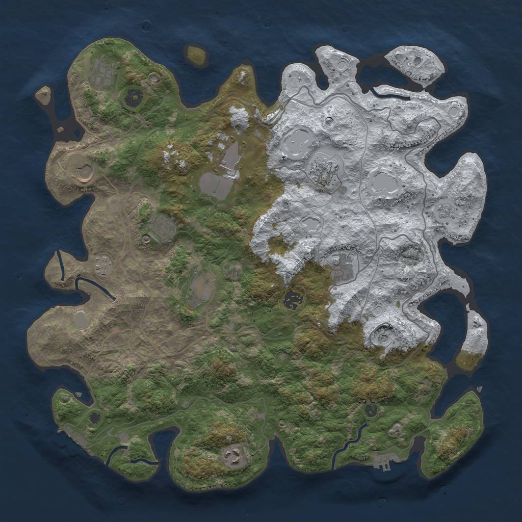 Rust Map: Procedural Map, Size: 4250, Seed: 3233493, 19 Monuments