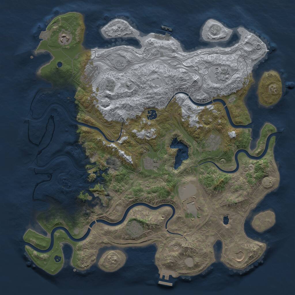 Rust Map: Procedural Map, Size: 4300, Seed: 1748156450, 17 Monuments