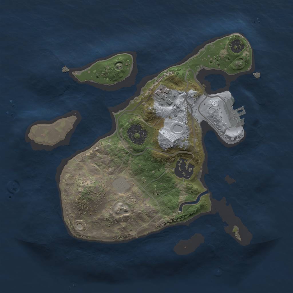 Rust Map: Procedural Map, Size: 2200, Seed: 1337, 6 Monuments