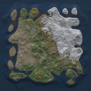 Thumbnail Rust Map: Procedural Map, Size: 3500, Seed: 5025713, 19 Monuments