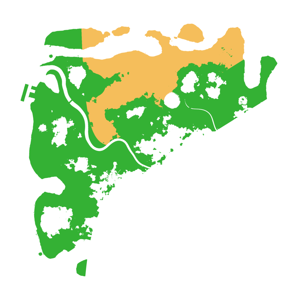 Biome Rust Map: Procedural Map, Size: 3500, Seed: 400077325