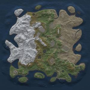 Thumbnail Rust Map: Procedural Map, Size: 4000, Seed: 625641029, 19 Monuments