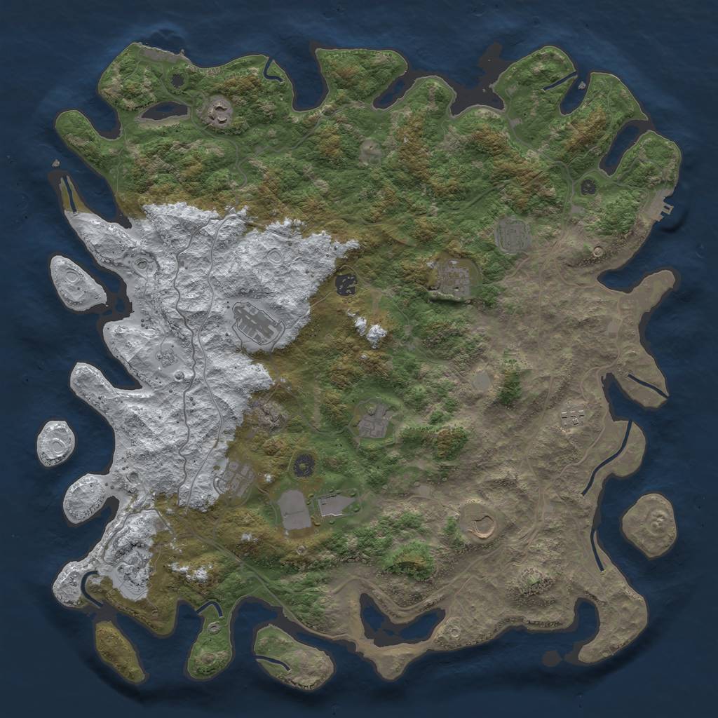 Rust Map: Procedural Map, Size: 4700, Seed: 157865, 20 Monuments