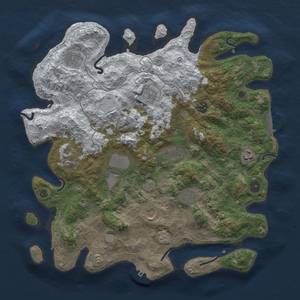 Thumbnail Rust Map: Procedural Map, Size: 4000, Seed: 1265754895, 19 Monuments